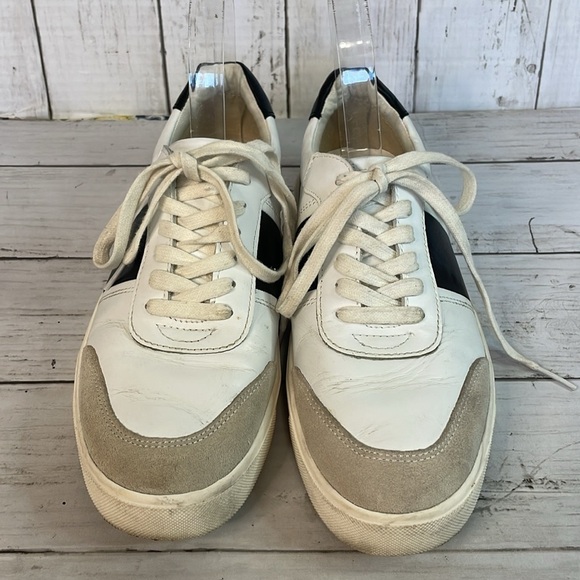 Sam Edelman Black, White and Creamy Taupe Suede and Leather Trainers - Picture 3 of 14